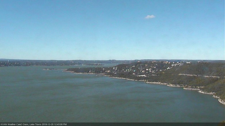 Lake Travis webcam, December 20, 2018 11:45 AM CT