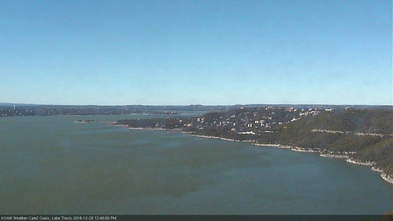 Lake Travis webcam, December 20, 2018 11:50 AM CT