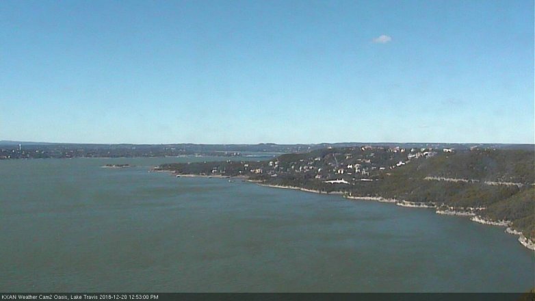 Lake Travis webcam, December 20, 2018 11:55 AM CT