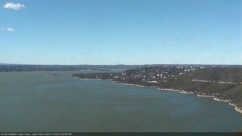 Lake Travis webcam, December 20, 2018 12:30 PM CT