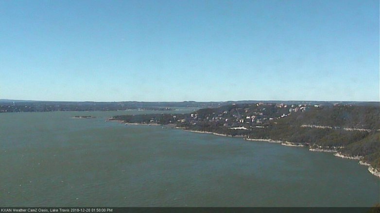 Lake Travis webcam, December 20, 2018 1:00 PM CT