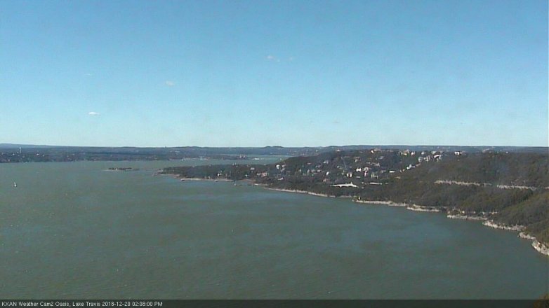 Lake Travis webcam, December 20, 2018 1:10 PM CT