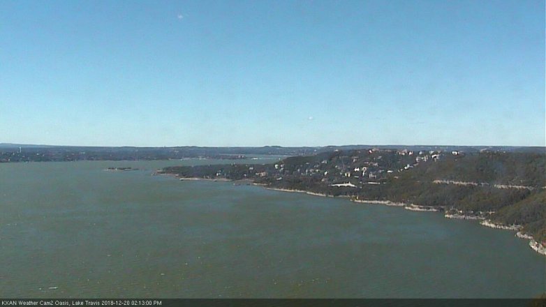 Lake Travis webcam, December 20, 2018 1:15 PM CT