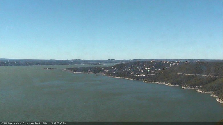 Lake Travis webcam, December 20, 2018 1:25 PM CT
