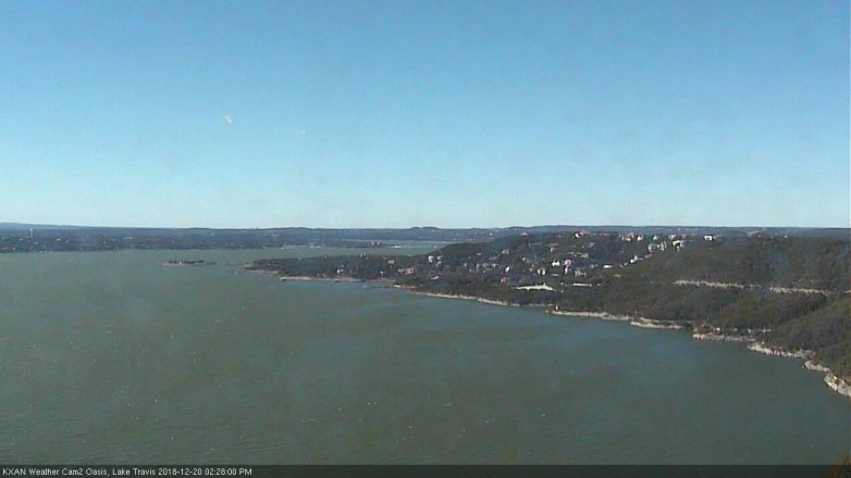 Lake Travis webcam, December 20, 2018 1:30 PM CT