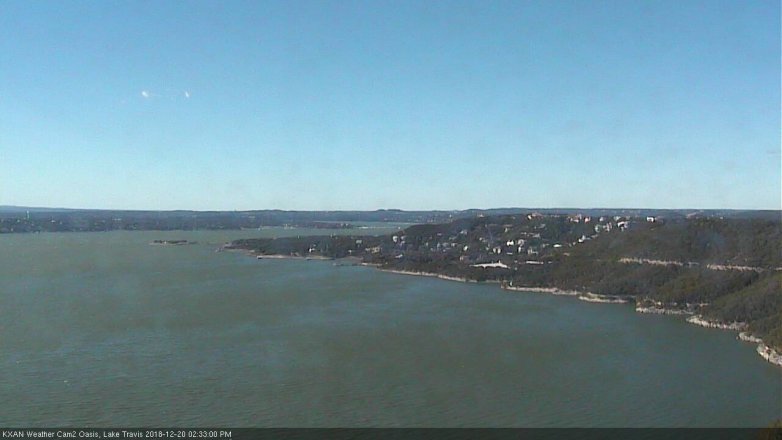 Lake Travis webcam, December 20, 2018 1:35 PM CT
