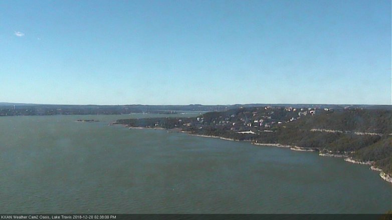 Lake Travis webcam, December 20, 2018 1:40 PM CT