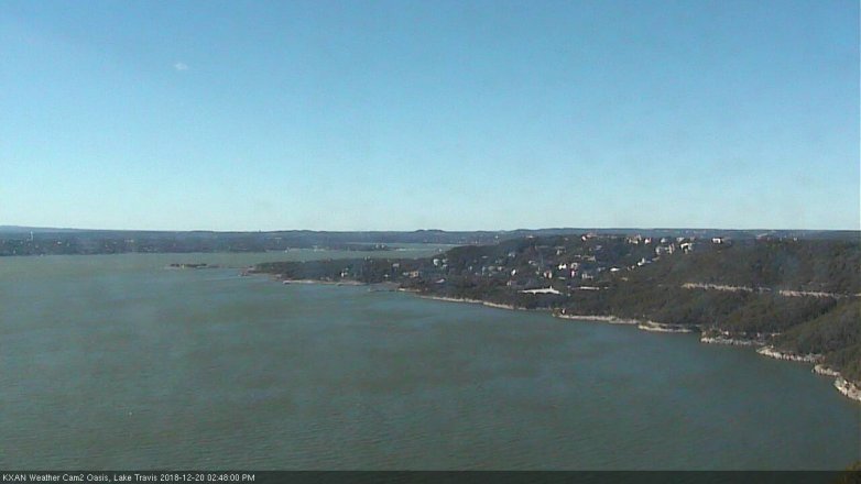 Lake Travis webcam, December 20, 2018 1:50 PM CT