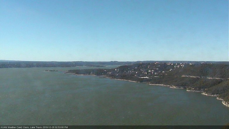 Lake Travis webcam, December 20, 2018 1:55 PM CT