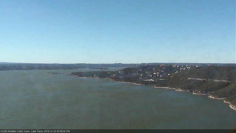 Lake Travis webcam, December 20, 2018 2:00 PM CT