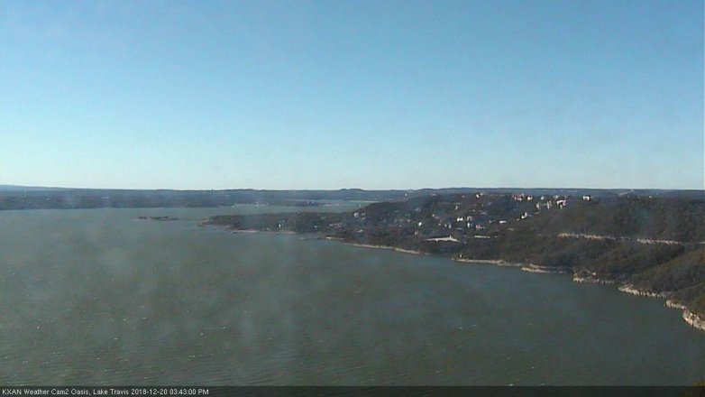 Lake Travis webcam, December 20, 2018 2:45 PM CT