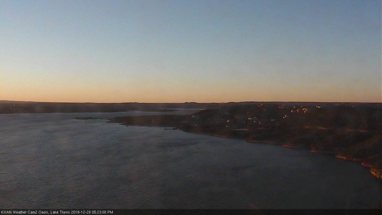 Lake Travis webcam, December 20, 2018 4:25 PM CT