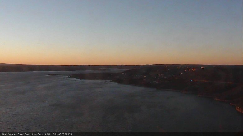Lake Travis webcam, December 20, 2018 4:30 PM CT