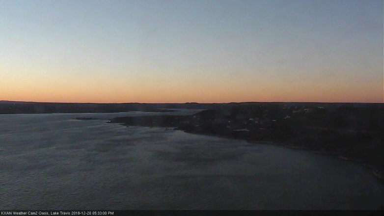 Lake Travis webcam, December 20, 2018 4:35 PM CT
