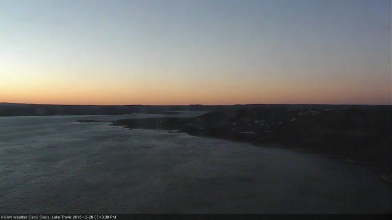 Lake Travis webcam, December 20, 2018 4:45 PM CT