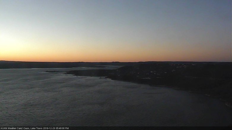 Lake Travis webcam, December 20, 2018 4:50 PM CT