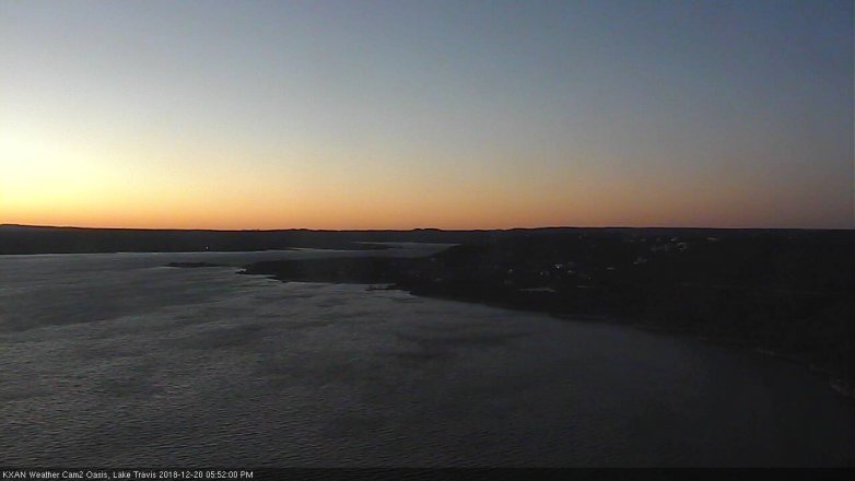 Lake Travis webcam, December 20, 2018 4:55 PM CT