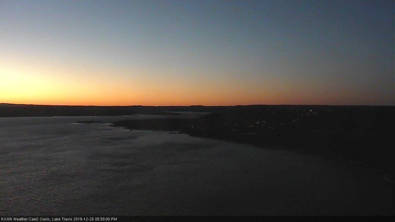 Lake Travis webcam, December 20, 2018 5:00 PM CT
