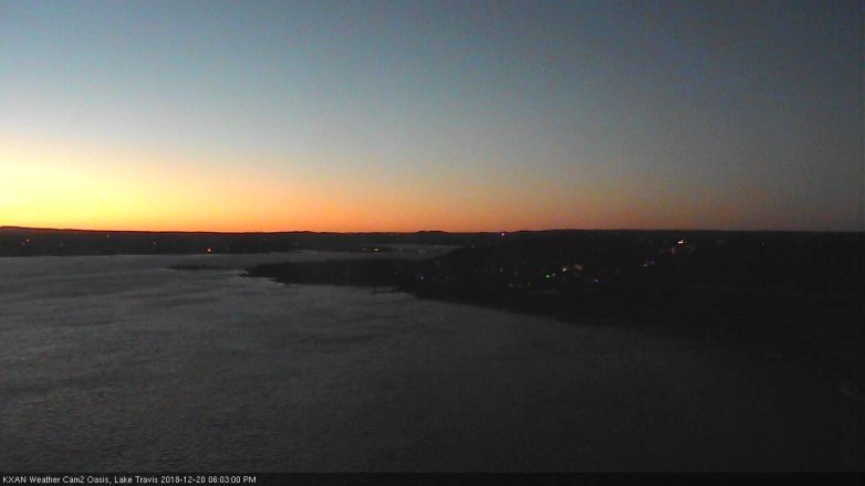 Lake Travis webcam, December 20, 2018 5:05 PM CT