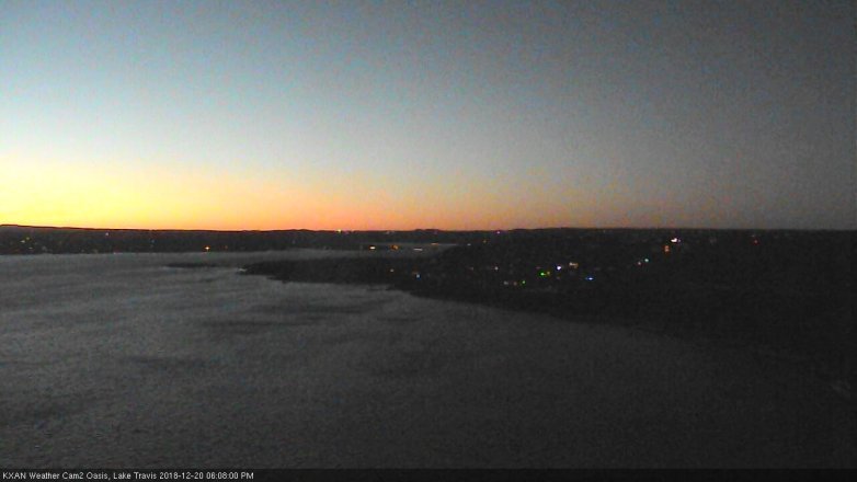 Lake Travis webcam, December 20, 2018 5:10 PM CT