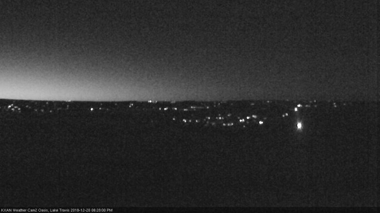 Lake Travis webcam, December 20, 2018 5:30 PM CT