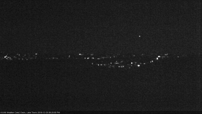Lake Travis webcam, December 20, 2018 7:30 PM CT