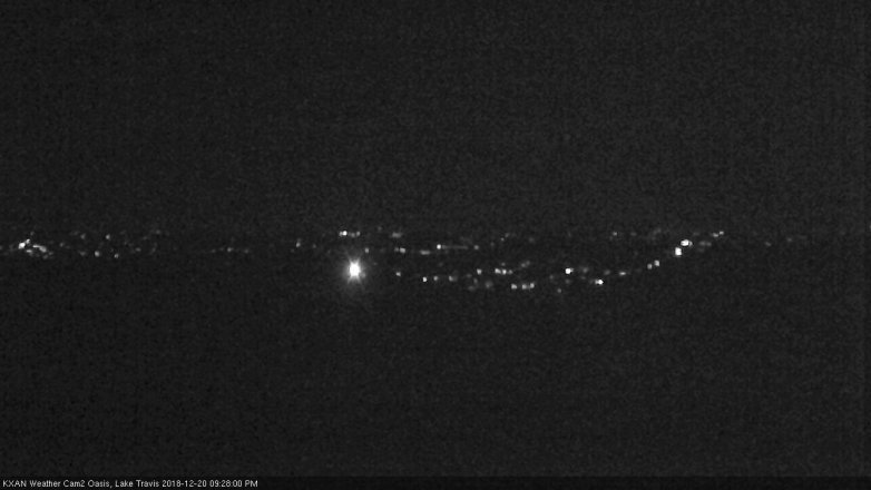 Lake Travis webcam, December 20, 2018 8:30 PM CT