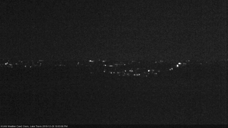 Lake Travis webcam, December 20, 2018 9:05 PM CT