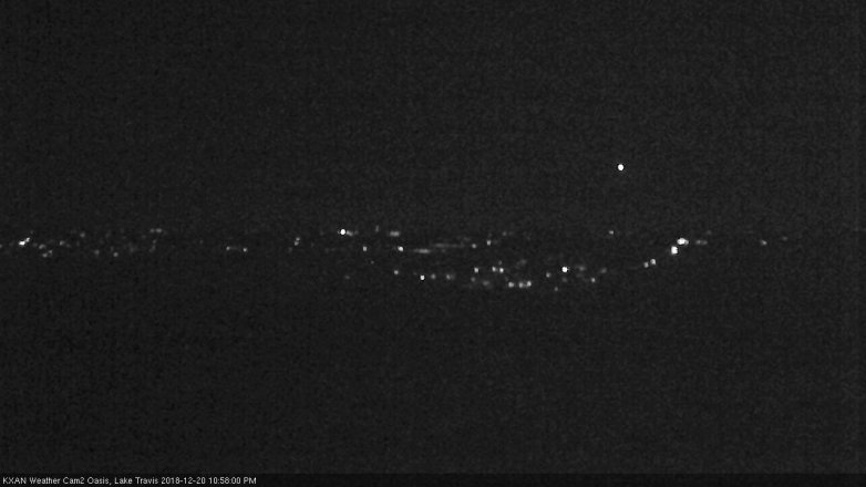 Lake Travis webcam, December 20, 2018 10:00 PM CT
