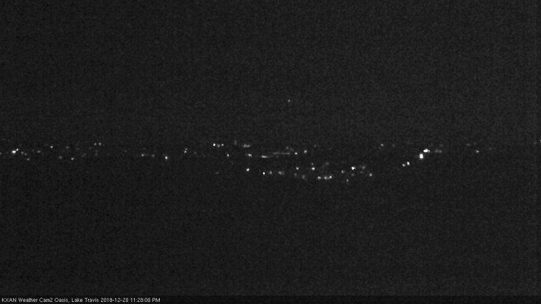 Lake Travis webcam, December 20, 2018 10:30 PM CT