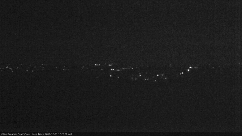 Lake Travis webcam, December 20, 2018 11:30 PM CT