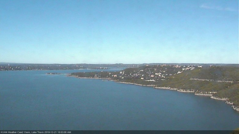 Lake Travis webcam, December 21, 2018 9:05 AM CT