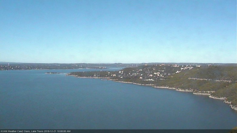 Lake Travis webcam, December 21, 2018 9:10 AM CT