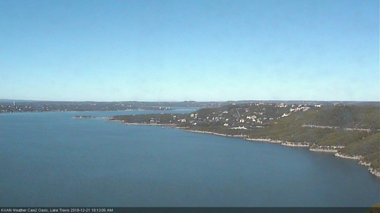 Lake Travis webcam, December 21, 2018 9:15 AM CT