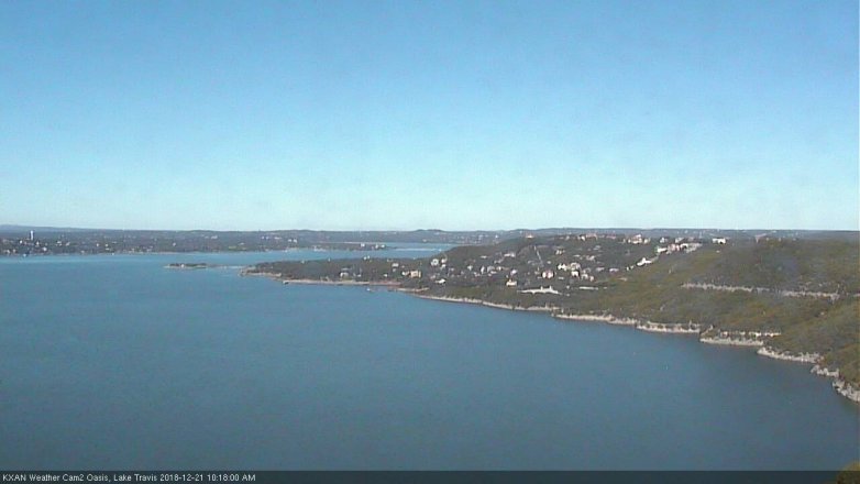 Lake Travis webcam, December 21, 2018 9:20 AM CT