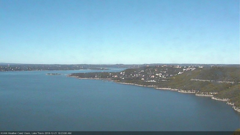 Lake Travis webcam, December 21, 2018 9:25 AM CT