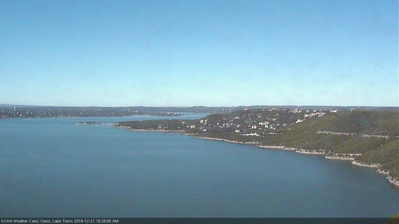Lake Travis webcam, December 21, 2018 9:30 AM CT