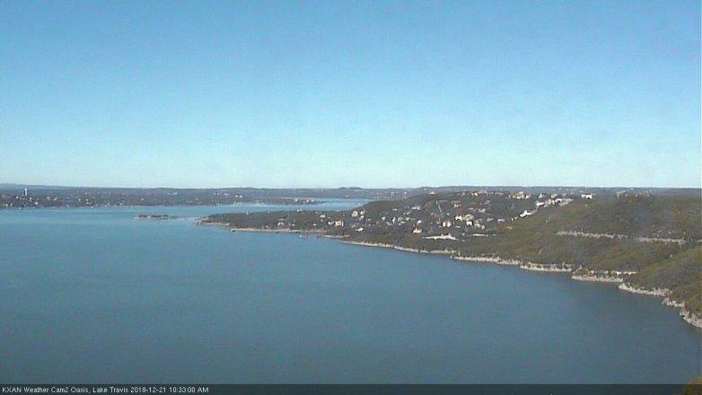 Lake Travis webcam, December 21, 2018 9:35 AM CT