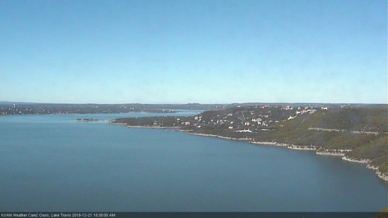 Lake Travis webcam, December 21, 2018 9:40 AM CT