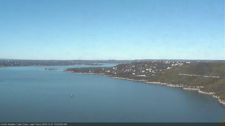 Lake Travis webcam, December 21, 2018 9:45 AM CT