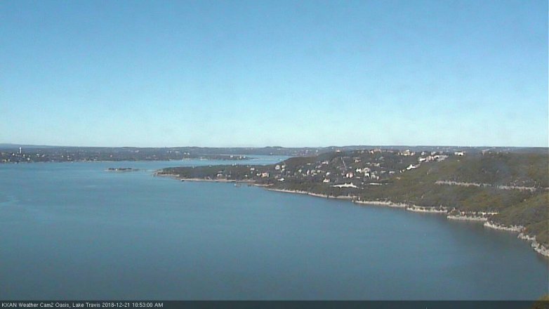 Lake Travis webcam, December 21, 2018 9:55 AM CT