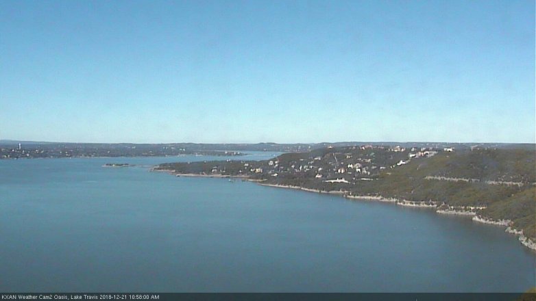 Lake Travis webcam, December 21, 2018 10:00 AM CT