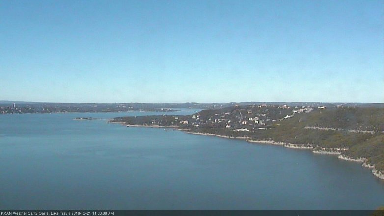 Lake Travis webcam, December 21, 2018 10:05 AM CT