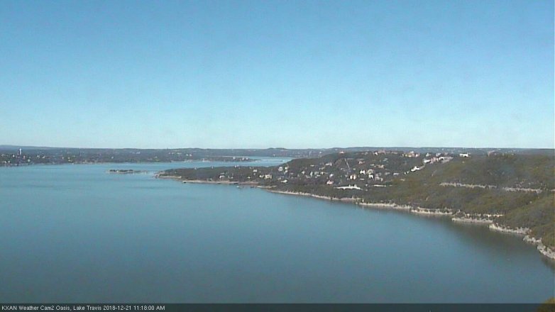 Lake Travis webcam, December 21, 2018 10:20 AM CT
