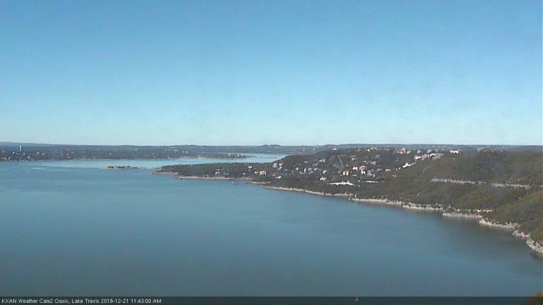 Lake Travis webcam, December 21, 2018 10:45 AM CT