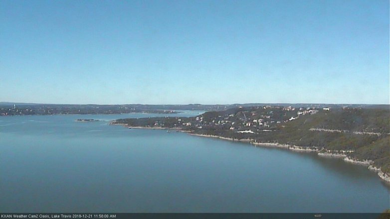 Lake Travis webcam, December 21, 2018 11:00 AM CT