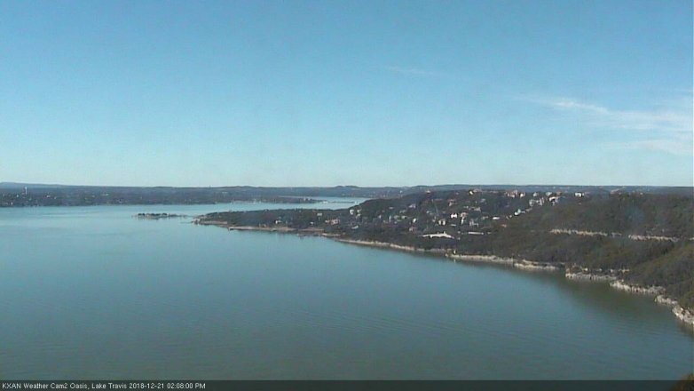 Lake Travis webcam, December 21, 2018 1:10 PM CT