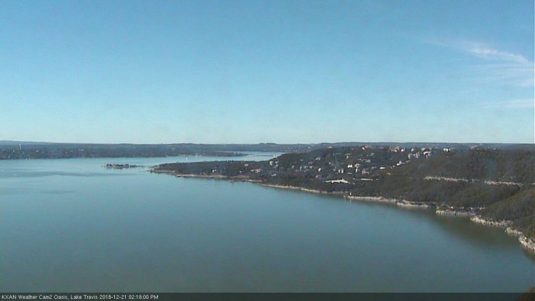 Lake Travis webcam, December 21, 2018 1:20 PM CT