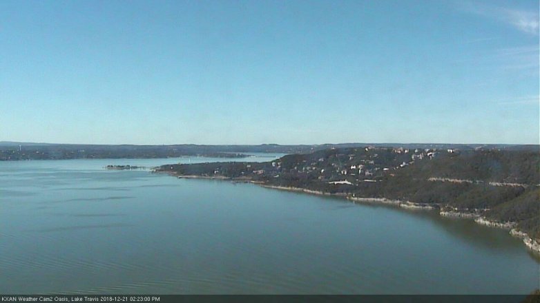 Lake Travis webcam, December 21, 2018 1:25 PM CT