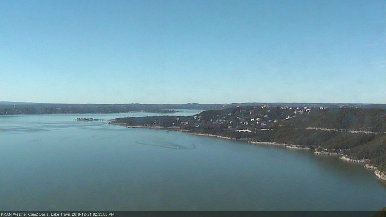 Lake Travis webcam, December 21, 2018 1:35 PM CT